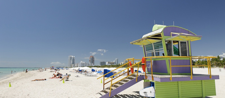 Plage de Miami Beach - Miami - Floride - Etats-Unis Sud